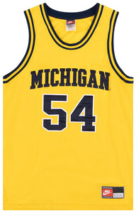 1996-98 AUTHENTIC MICHIGAN WOLVERINES TRAYLOR #54 NIKE JERSEY (ALTERNATE) L