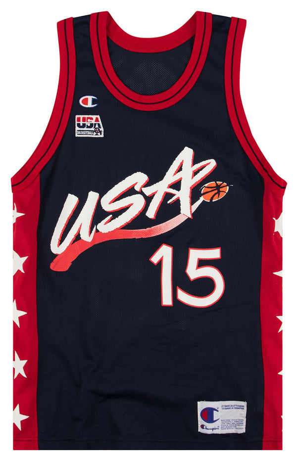 1996 Hakeem Olajuwon 15 USA Team Home Basketball Jersey — BORIZ