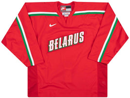 1998-02 BELARUS NATIONAL HOCKEY TEAM AUTHENTIC NIKE JERSEY (HOME) 3XL