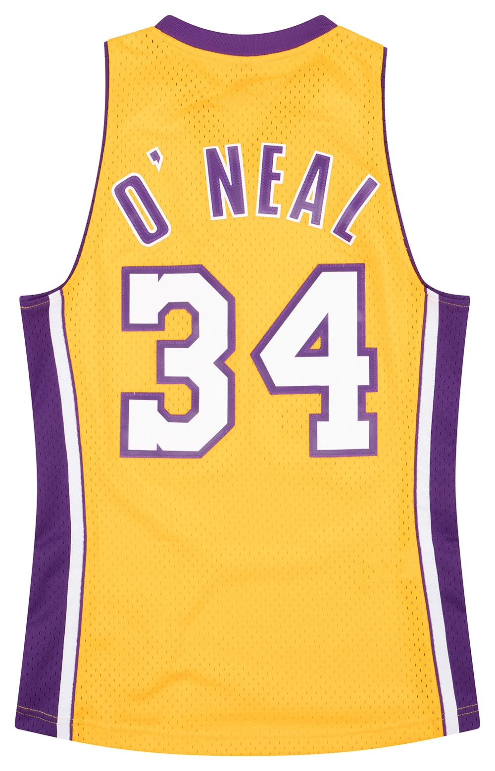 Mitchell & Ness Shaq O'Neal #34 Los Angeles Lakers 2001-02 Authentic NBA  Trikot LILA Finals+Ribbon