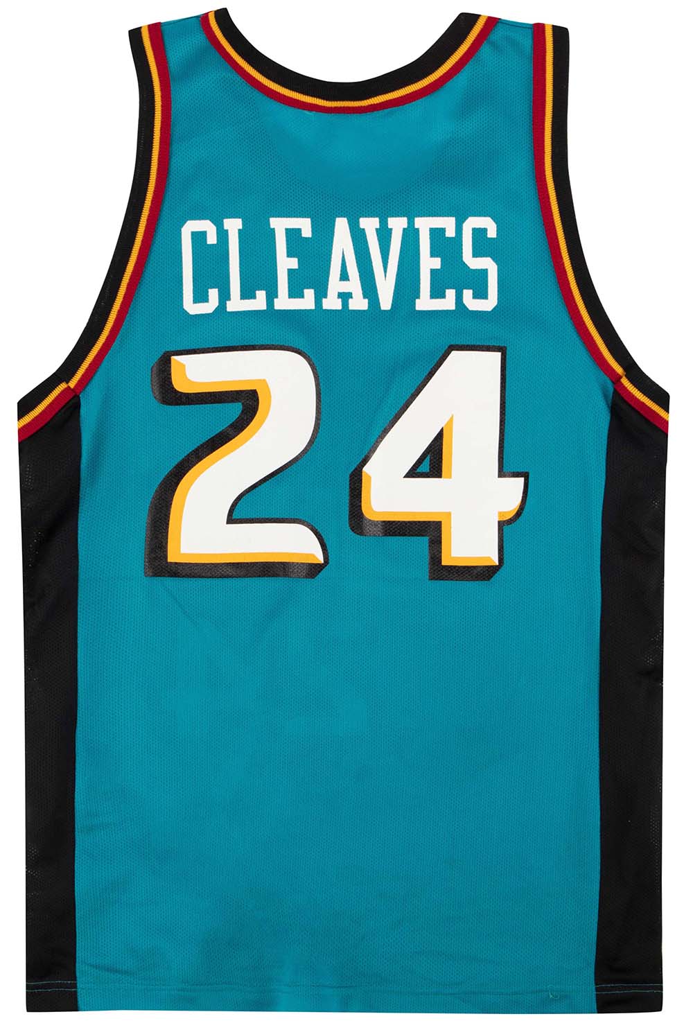 2000-01 DETROIT PISTONS CLEAVES #24 CHAMPION JERSEY (AWAY) M