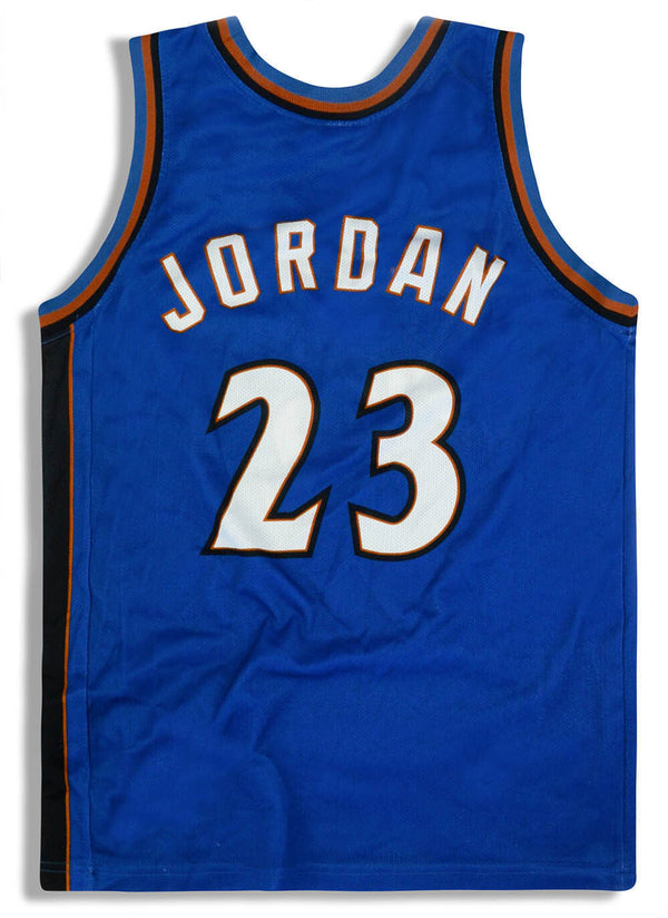 Washington Wizards: Michael Jordan 2001/02 Blue Champion Jersey (L) –  National Vintage League Ltd.