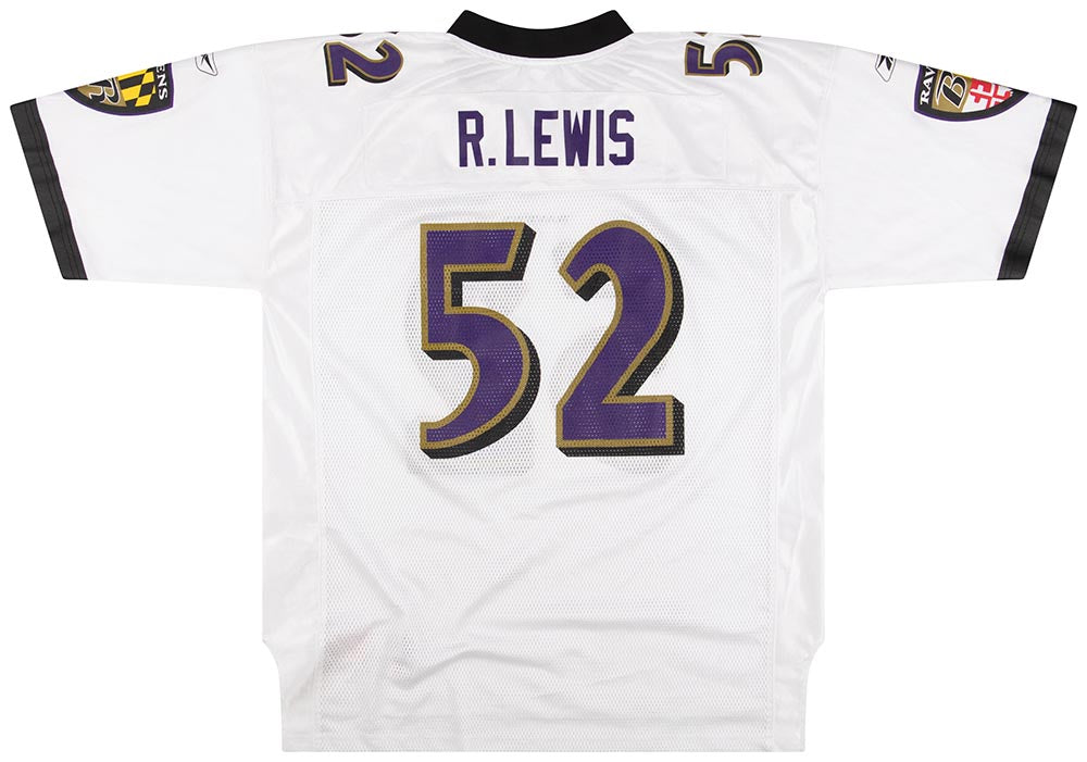 Nike NFL Baltimore Ravens #52 Ray Lewis Purple Game Jersey Size XL
