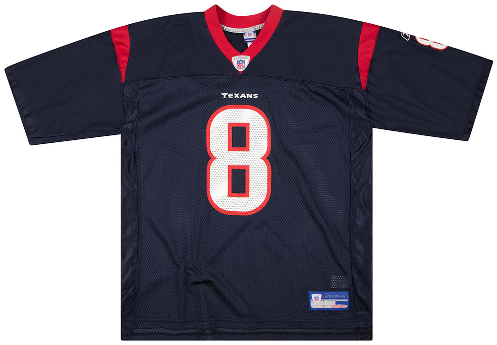 2002-04 HOUSTON TEXANS CARR #8 REEBOK ON FIELD JERSEY (HOME) XXL - Classic  American Sports