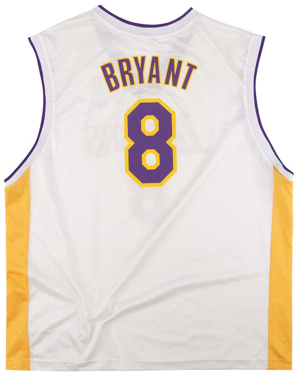 Vtg Reebok NBA Los Angeles Lakers Kobe Bryant #8 Yellow Jersey