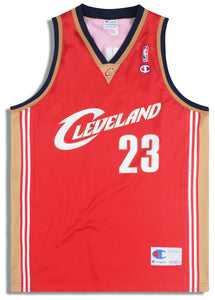 2003-10 CLEVELAND CAVALIERS JAMES #23 CHAMPION JERSEY (AWAY) M - Classic  American Sports
