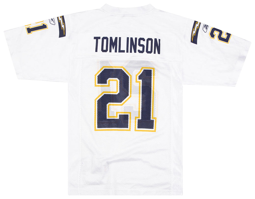 2005-06 SAN DIEGO CHARGERS TOMLINSON #21 REEBOK ON FIELD JERSEY (AWAY) -  Classic American Sports