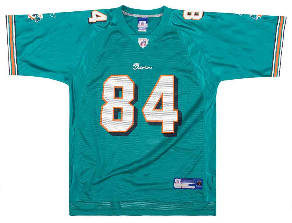 2005-06 MIAMI DOLPHINS CHAMBERS #84 REEBOK ON FIELD JERSEY (HOME) L