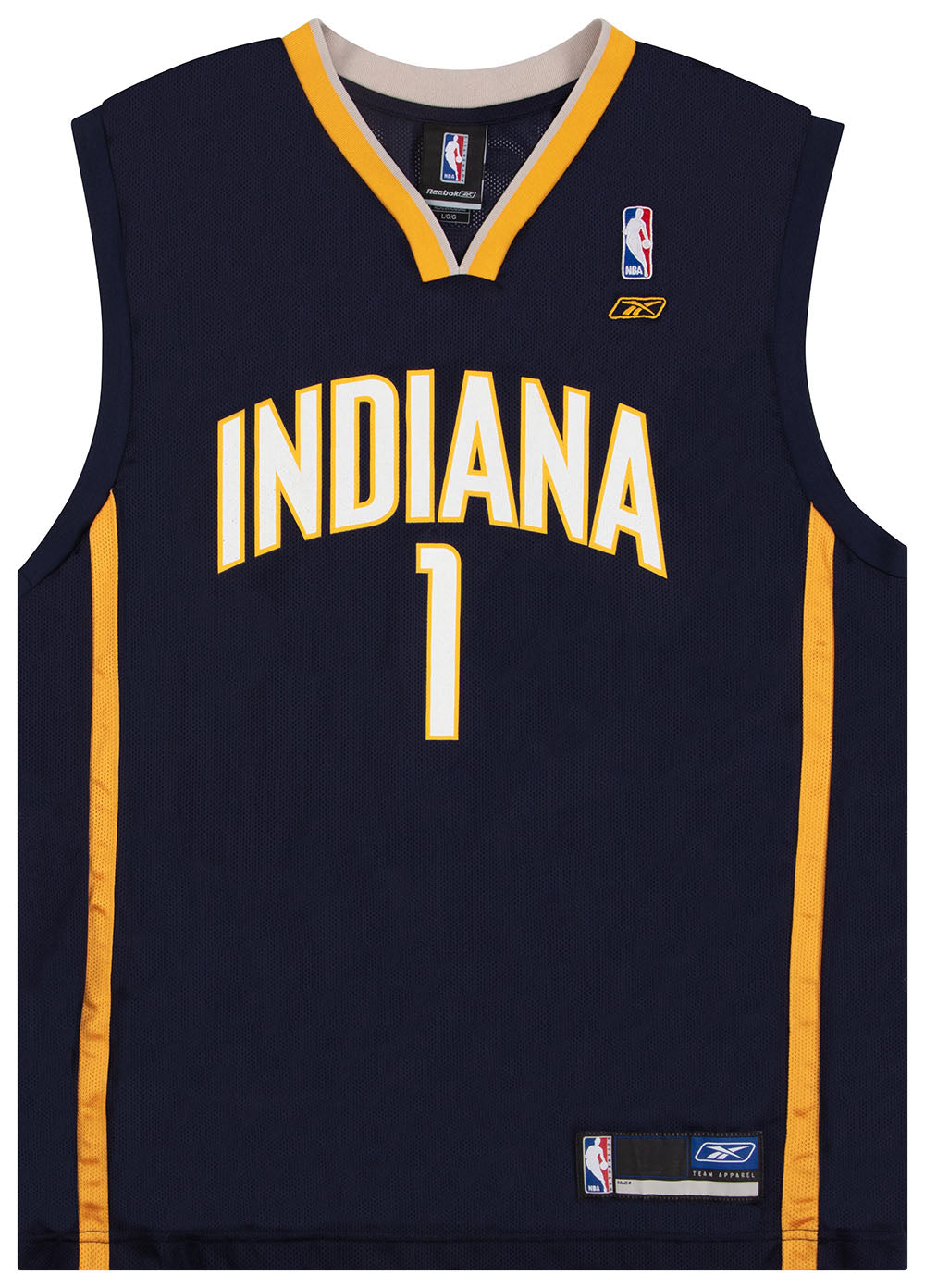 2005-06 AUTHENTIC INDIANA PACERS WHITE #0 REEBOK JERSEY (HOME) L