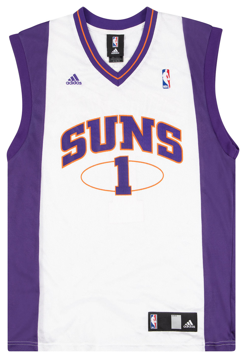 Phoenix Suns Jersey Mens Large Orange Gray Adidas Amar'e Stoudemire #1  Casual