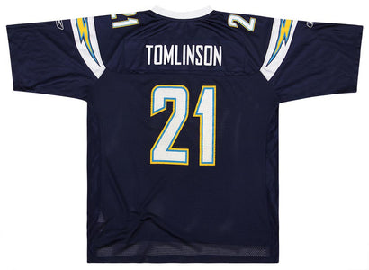 2008-09 SAN DIEGO CHARGERS TOMLINSON #21 REEBOK ON FIELD JERSEY (HOME) -  Classic American Sports