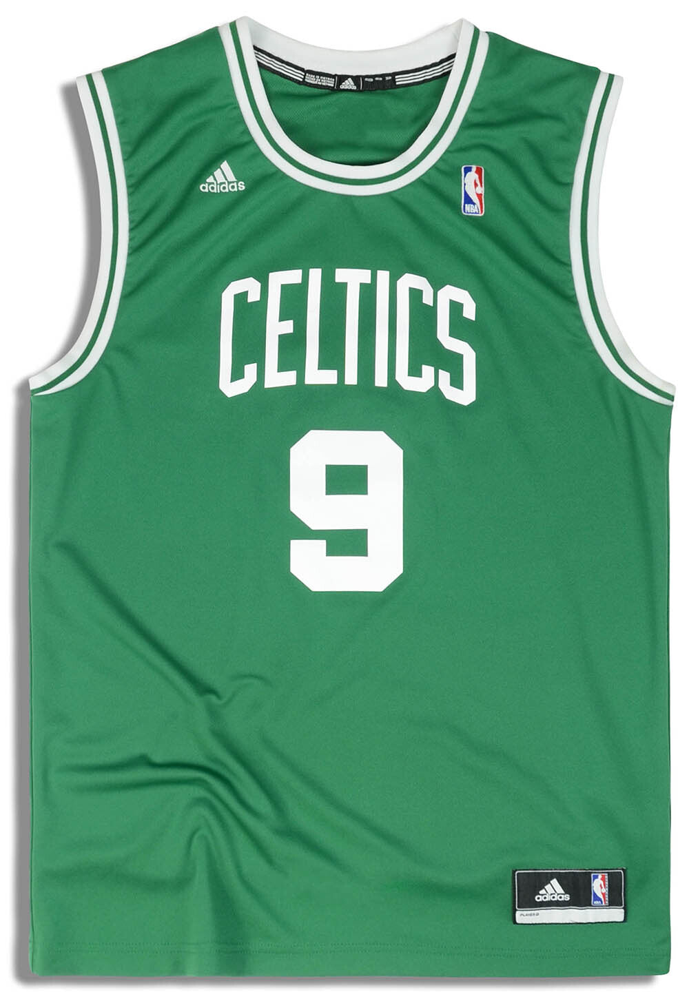 Boston Celtics #9 Rajon Rondo Green Wiht Gold Swingman Jersey on