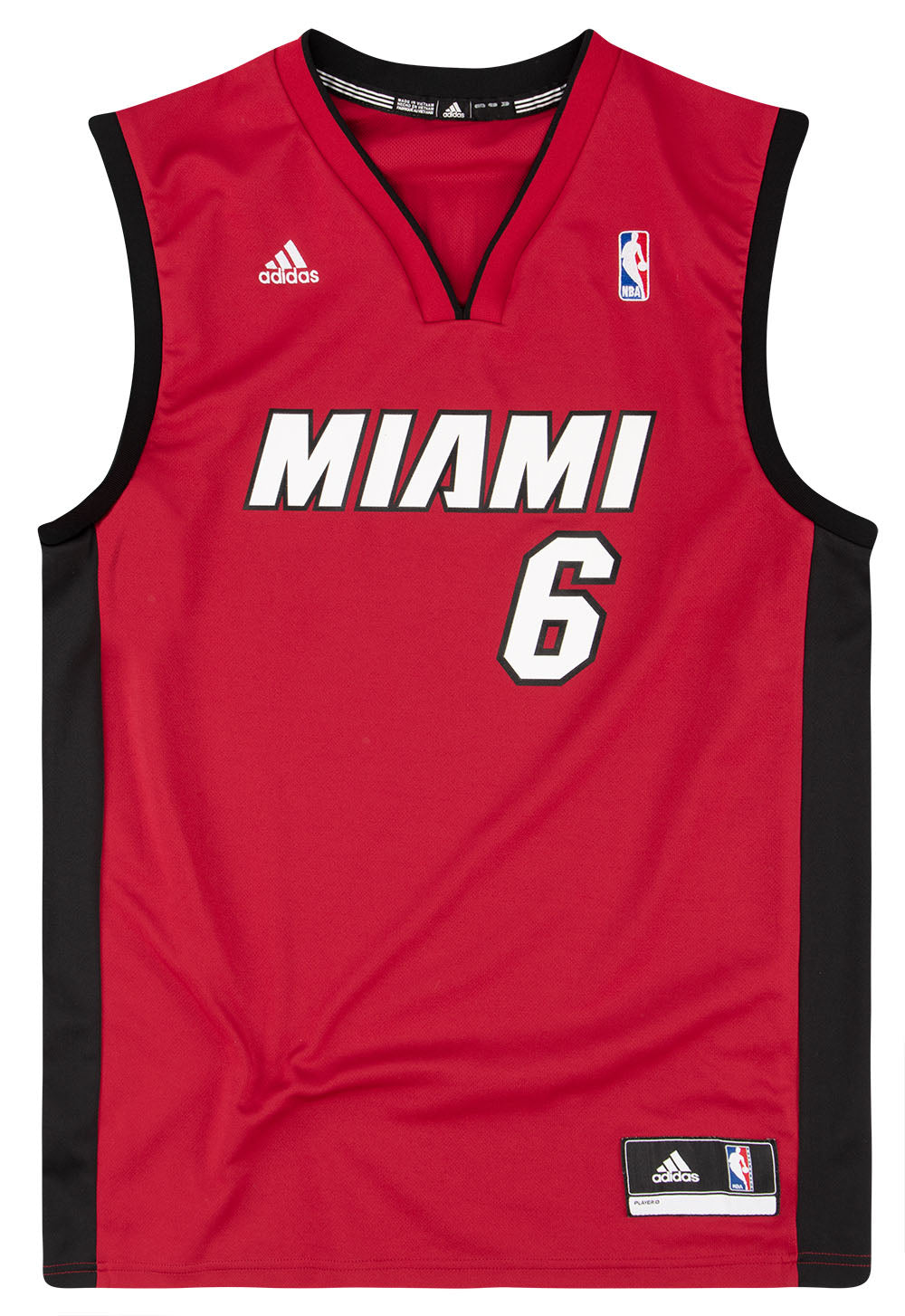 Adidas Away NBA Miami Heat LeBron James #6 Jersey Size Youth Large