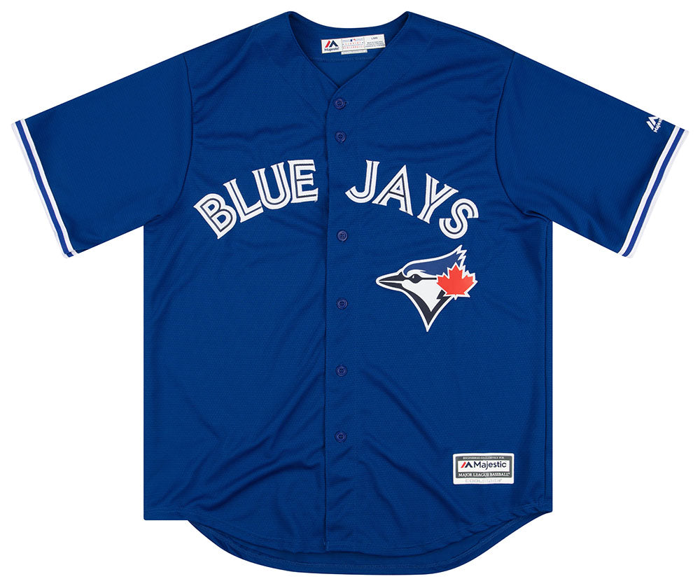  Majestic Blank Back Youth Small Toronto Blue Jays 2-Button  Placket Cool-Base Licensed Jersey : Sports & Outdoors