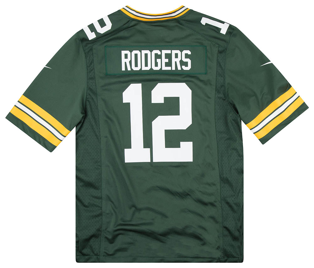 2012-18 GREEN BAY PACKERS RODGERS #12 NIKE GAME JERSEY (HOME) L