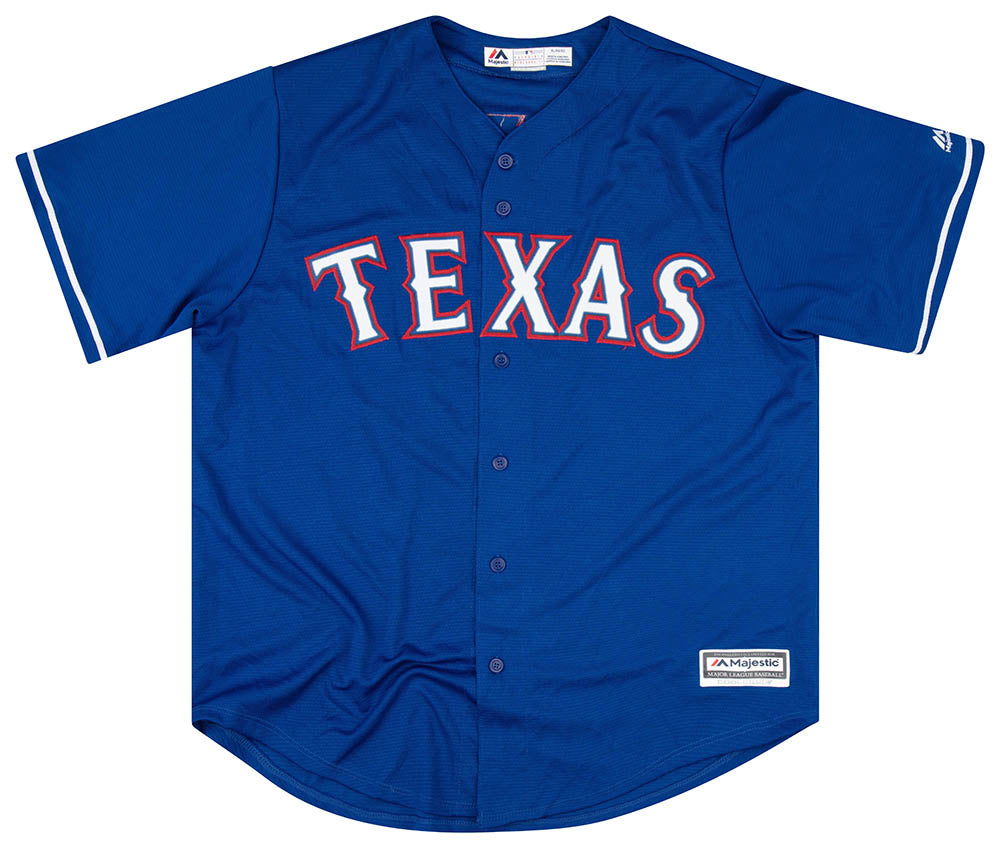 Texas Rangers Majestic Official Cool Base Jersey - Red