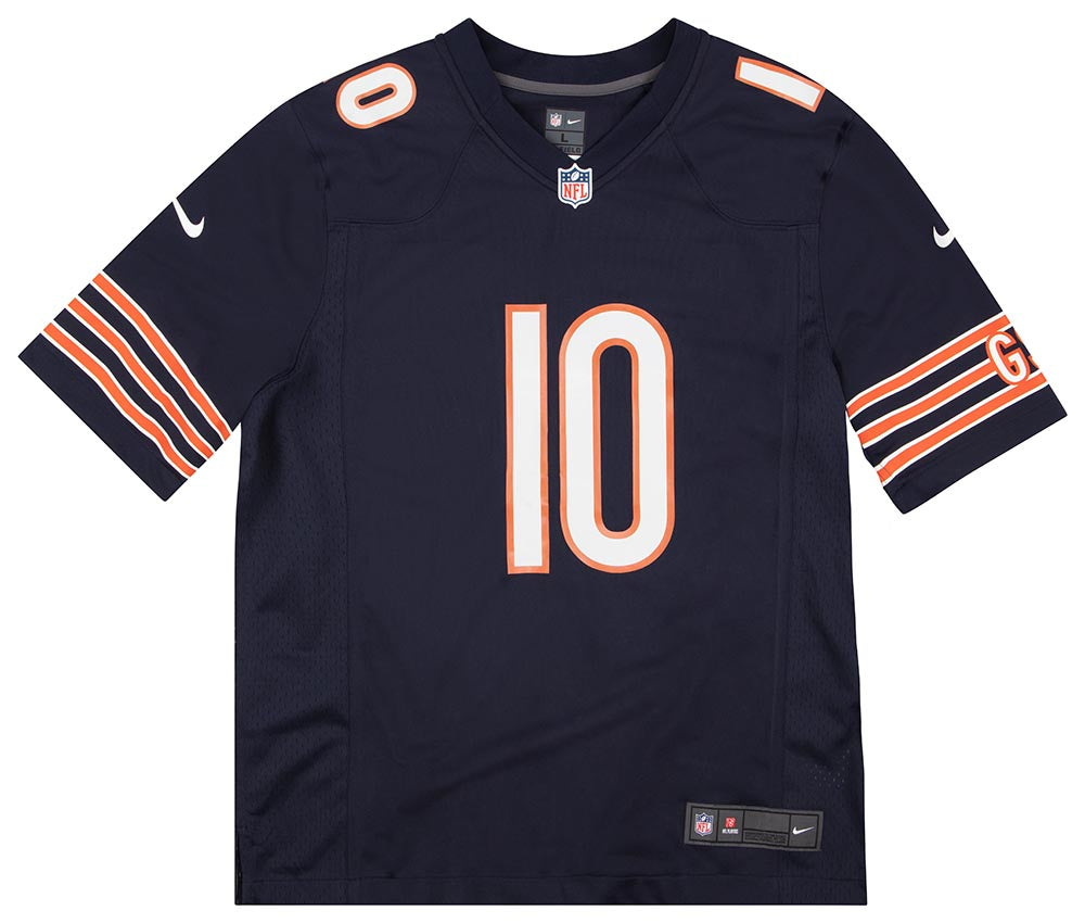 Buy the Mens White Chicago Bears Mitchell Trubisky #10 Football