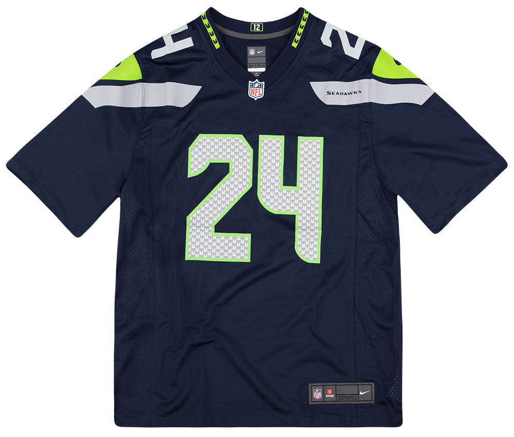 2019 SEATTLE SEAHAWKS LYNCH #24 NIKE GAME JERSEY (HOME) M - *AS NEW* -  Classic American Sports
