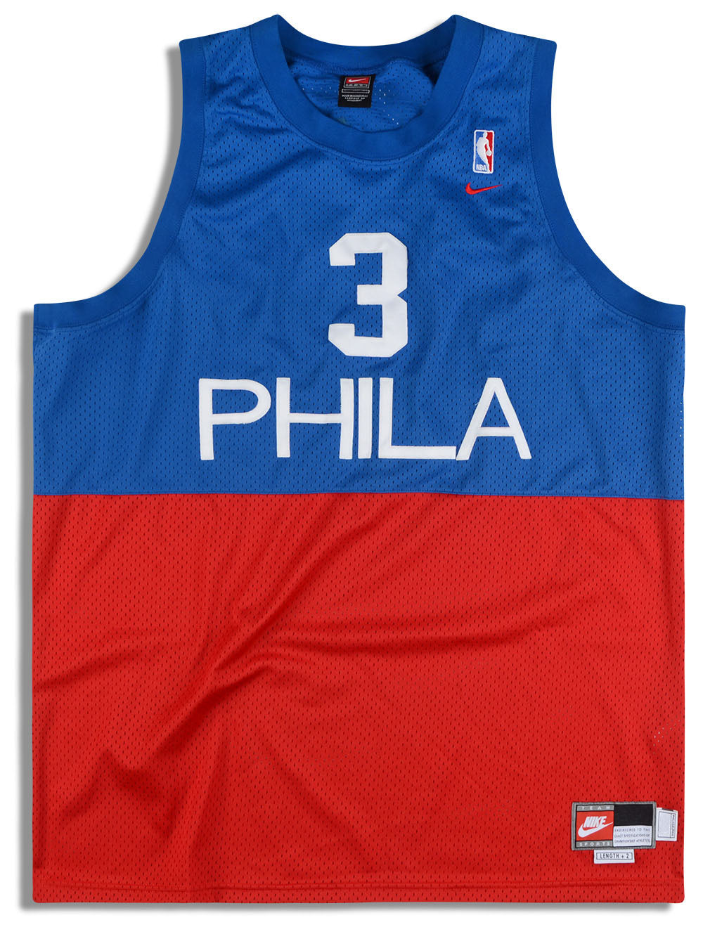 Vintage Philadelphia Sixers Allen Iverson Nike '66 Basketball Jersey