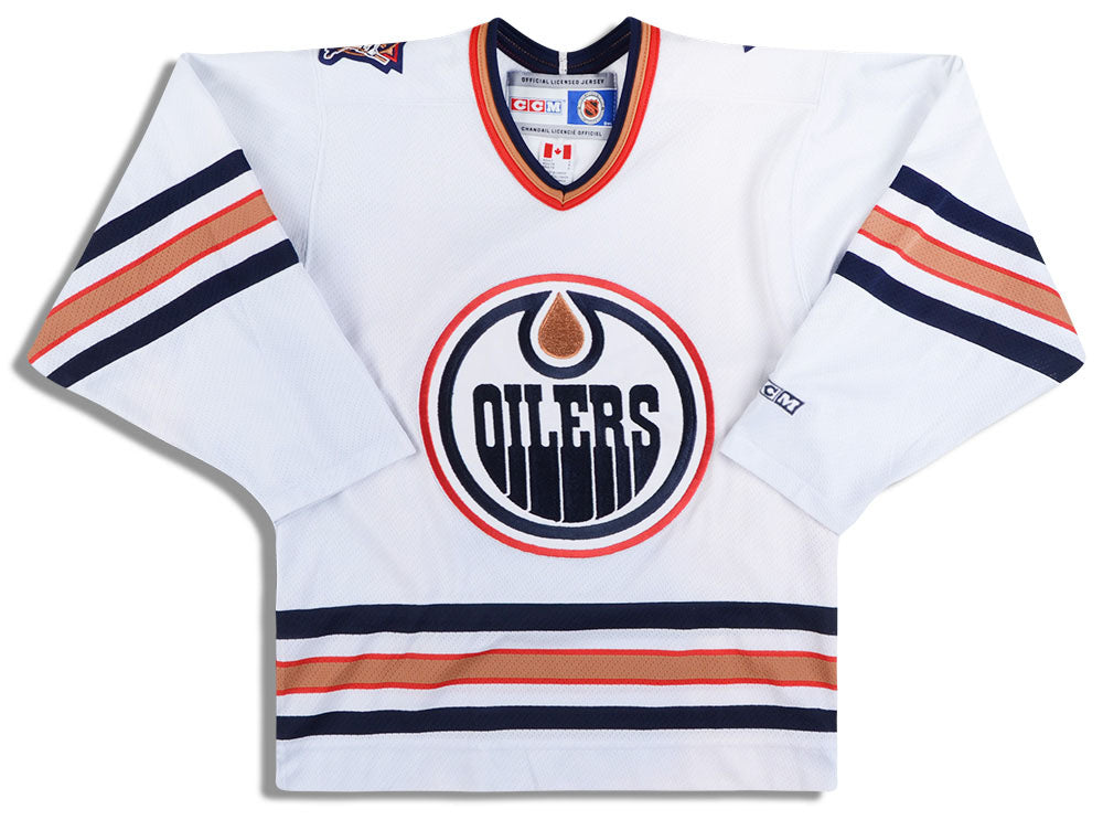 Buy Edmonton Oilers Ice Hockey CCM Vintage Dark Navy Blue Jersey