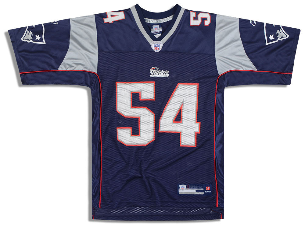 2007 NEW ENGLAND PATRIOTS BRUSCHI #54 REEBOK ON FIELD JERSEY (HOME) M -  Classic American Sports