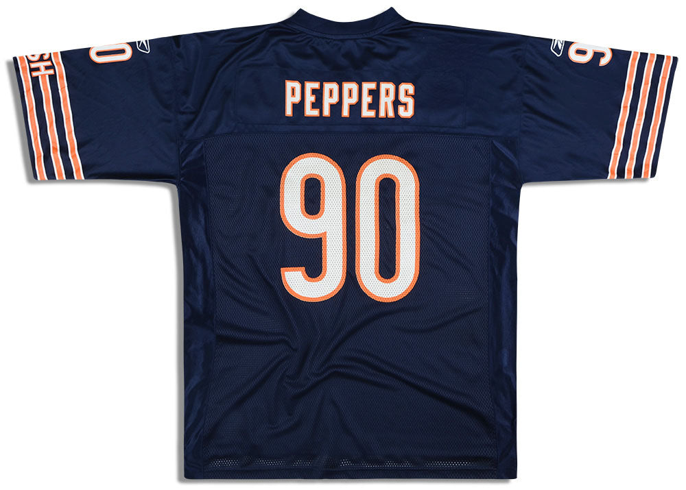 2010-11 CHICAGO BEARS PEPPERS #90 REEBOK ON FIELD JERSEY (HOME) XL