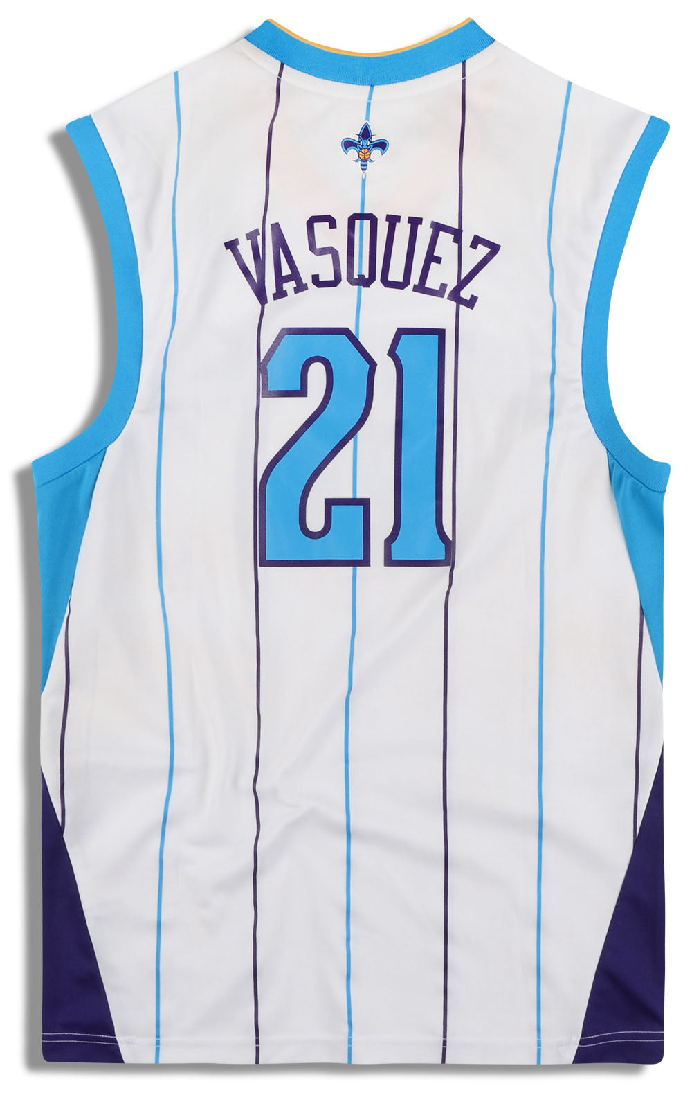 2011-13 NEW ORLEANS HORNETS VASQUEZ #21 ADIDAS JERSEY (HOME) S