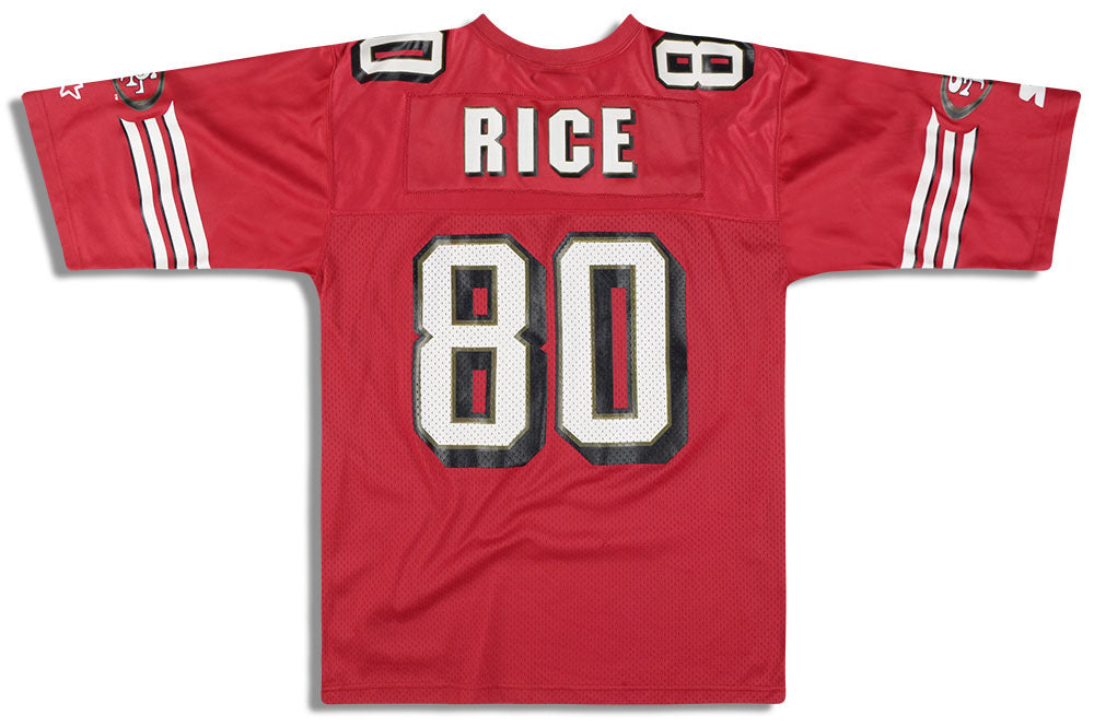 1996-00 SAN FRANCISCO 49ERS RICE #80 STARTER JERSEY (HOME) Y