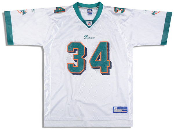 2002-03 MIAMI DOLPHINS R.WILLIAMS #34 REEBOK ONFIELD JERSEY (AWAY) S -  Classic American Sports