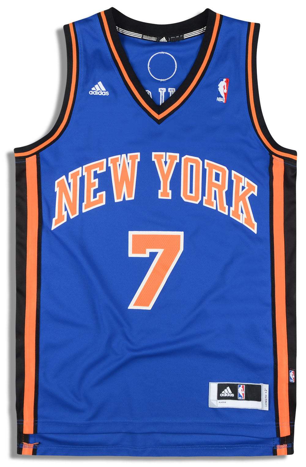 Adidas New York Knicks Carmelo Anthony 7 White Swingman Jersey Men XL Read