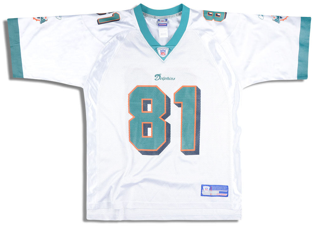2002-04 MIAMI DOLPHINS McMICHAEL #81 REEBOK ON FIELD JERSEY (AWAY