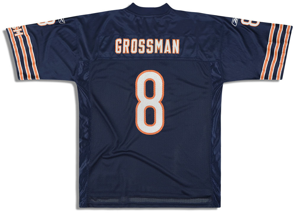 2005-06 CHICAGO BEARS GROSSMAN #8 REEBOK ON FIELD JERSEY (AWAY) Y - Classic  American Sports