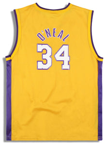 1999-02 LA LAKERS O'NEAL #34 CHAMPION JERSEY (HOME) Y - Classic