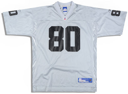 2004 OAKLAND RAIDERS RICE #80 REEBOK ON FIELD JERSEY (ALTERNATE) M