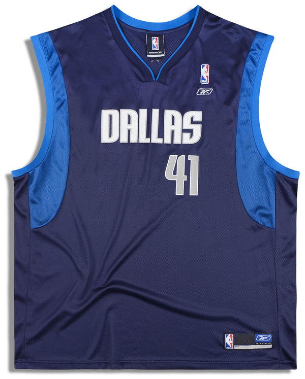 Dirk Nowitzki #41 Dallas Mavericks mavs NBA reebok Jersey Youth M 10-12  children