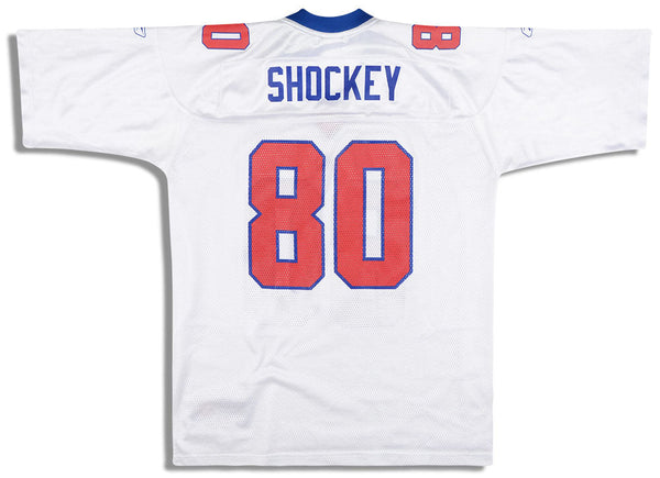 2007 NEW YORK GIANTS SHOCKEY #80 REEBOK ON FIELD JERSEY (AWAY) L - Classic  American Sports