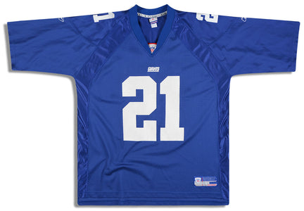 2002-03 NEW YORK GIANTS BARBER #21 REEBOK ON FIELD JERSEY (HOME) M