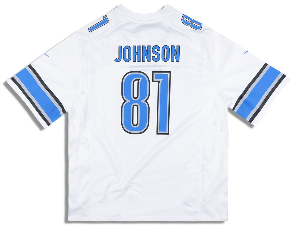 2012-15 DETROIT LIONS JOHNSON #81 NIKE GAME JERSEY (AWAY) XXL