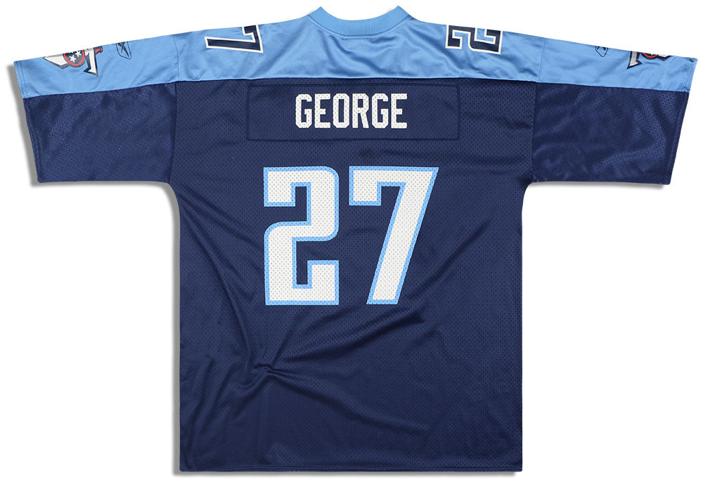 2001 TENNESSEE TITANS GEORGE #27 REEBOK JERSEY (HOME) L