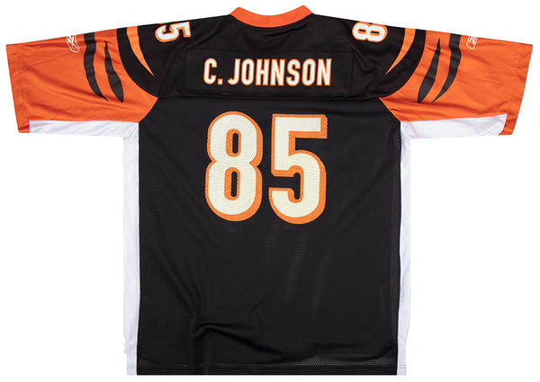 2007 CINCINNATI BENGALS C. JOHNSON #85 REEBOK ON FIELD JERSEY (HOME) XXL