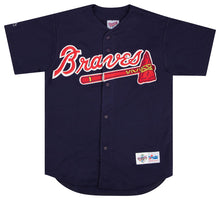 Stitches Athletic Gear Navy Atlanta Braves Baseball Jersey - Men