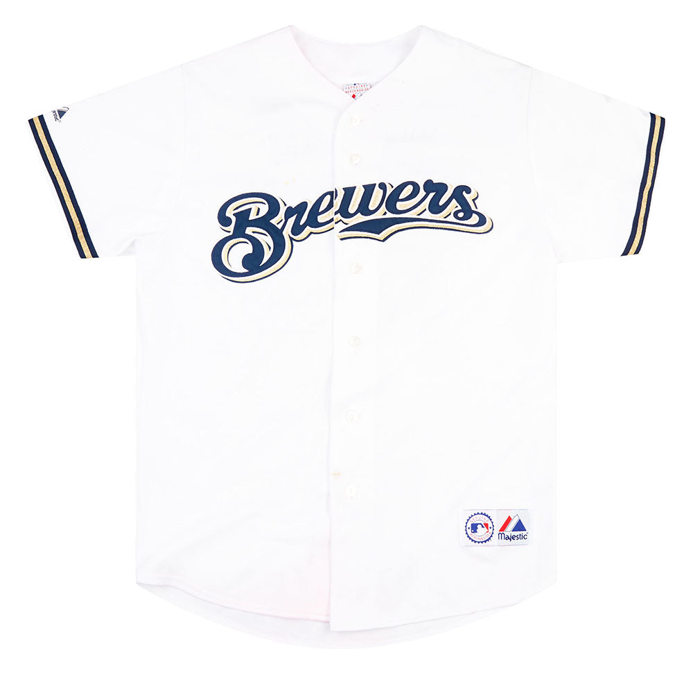 2005-08 MILWAUKEE BREWERS WEEKS #23 MAJESTIC JERSEY (HOME) L - Classic  American Sports