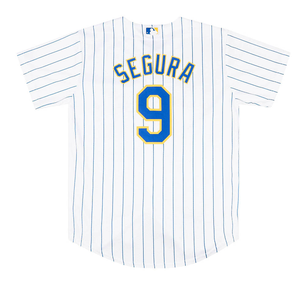 2012-15 MILWAUKEE BREWERS SEGURA #9 MAJESTIC COOL BASE JERSEY (HOME) Y