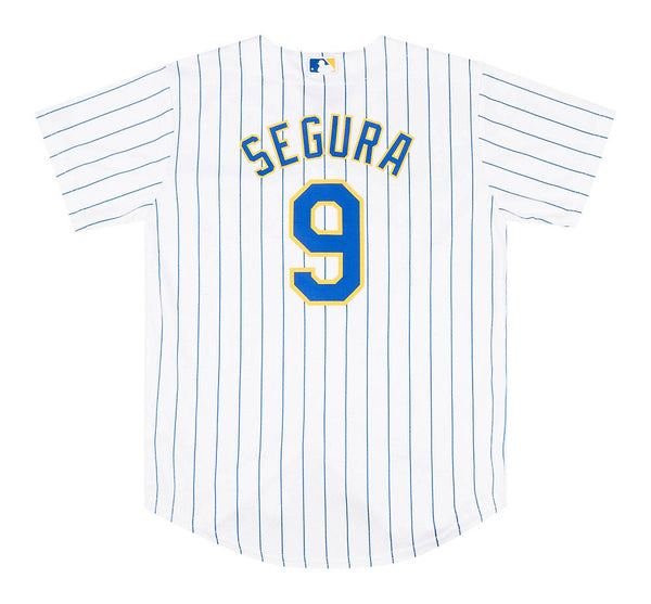 Mlb Milwaukee Brewers #9 Segura Button Up Baseball Jersey