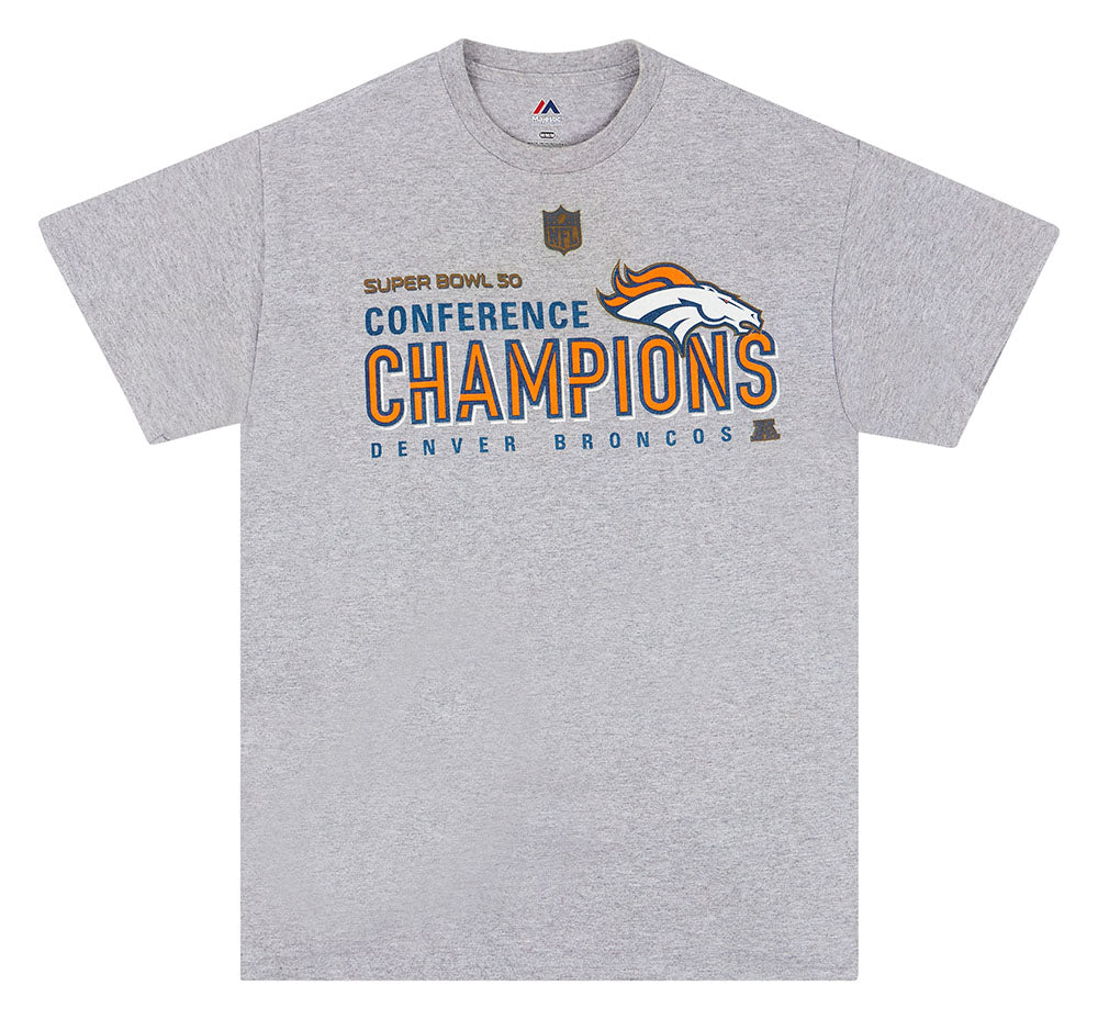 2016 DENVER BRONCOS CONFERENCE CHAMPIONS MAJESTIC TEE M - Classic American  Sports