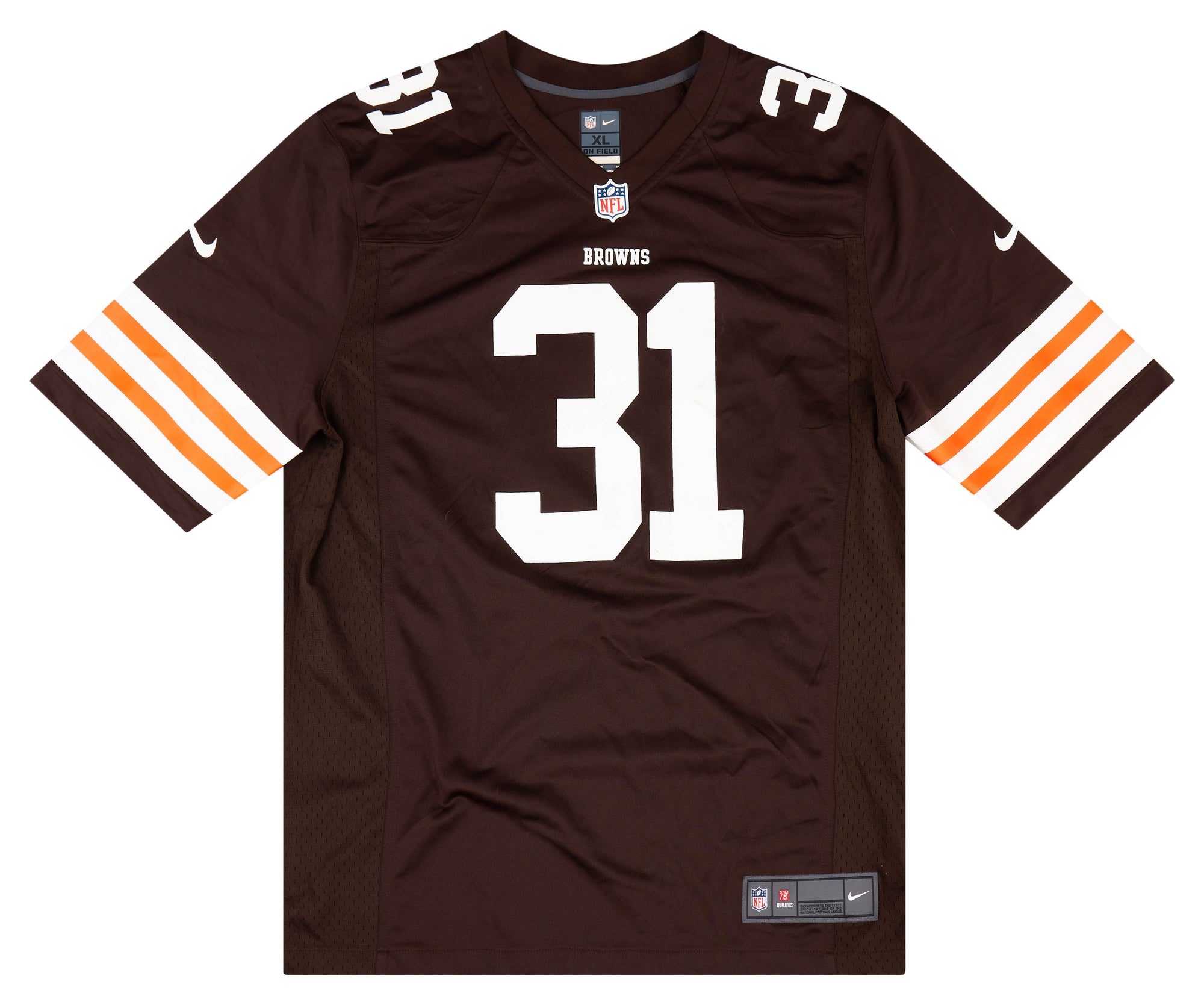 2014 CLEVELAND BROWNS WHITNER #31 NIKE GAME JERSEY (HOME) XL