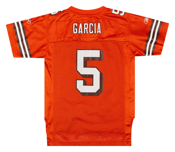 2004 CLEVELAND BROWNS GARCIA #5 REEBOK ON FIELD JERSEY (ALTERNATE) Y -  Classic American Sports