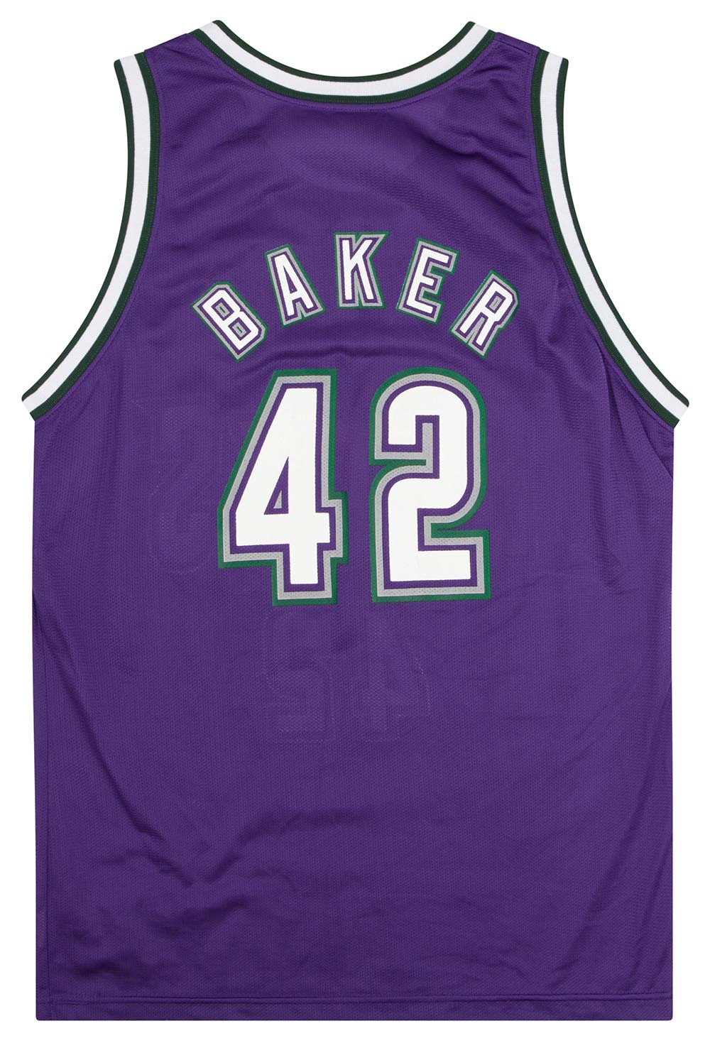 Milwaukee Bucks 42 Vin Baker Purple 1995 All Star Throwback NBA Jersey Cheap