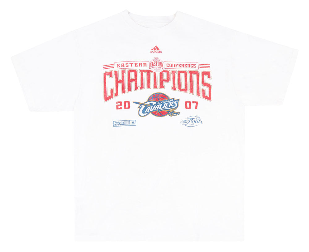 2007 CLEVELAND CAVALIERS EASTERN CONFERENCE CHAMPIONS ADIDAS TEE L