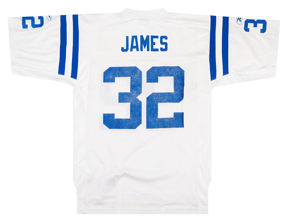 2002-04 INDIANAPOLIS COLTS JAMES #32 REEBOK ON FIELD JERSEY (AWAY) M